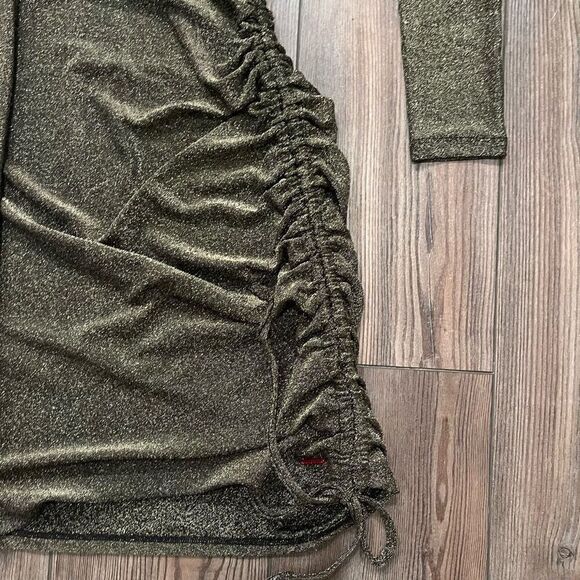 n:Philanthropy Demetra Dress Women's XS Gold Black Sparkle Long Sleeve - NWT - Picture 5 of 6